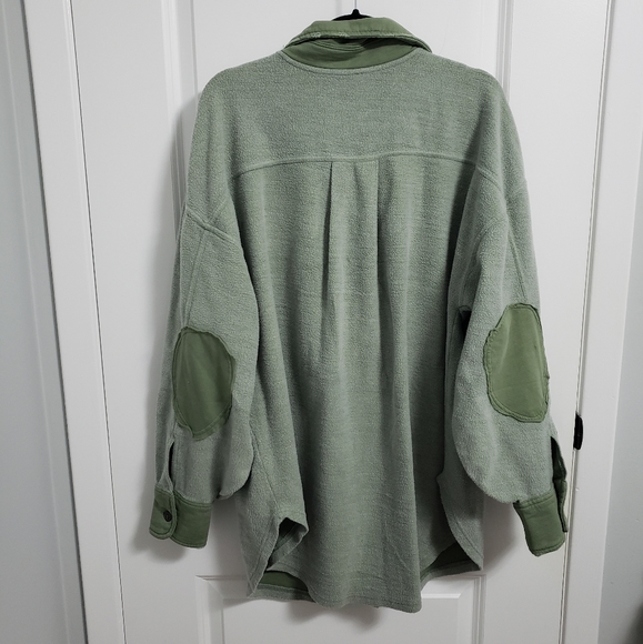 FREE PEOPLE Ruby Soft Oversized Shacket Jacket in Jaded - Picture 7 of 7